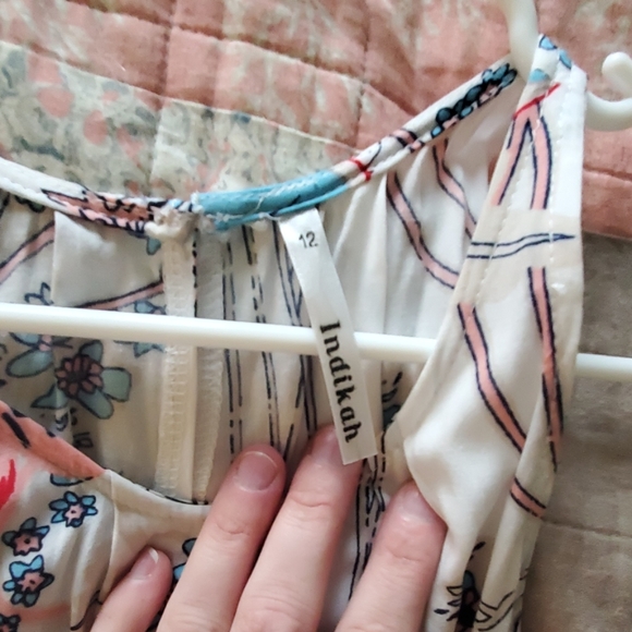 White red and blue floral halter dress - Picture 3 of 3